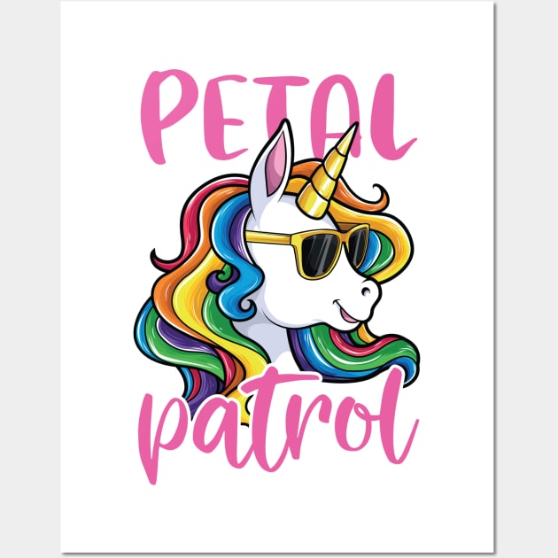 Flower Girl Shirt Wedding Unicorn Petal Patrol Wall Art by Pennelli Studio